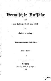 Cover of: Vermischte Aufsätze aus den Jahren 1848 bis 1894