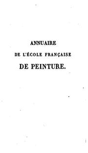 Cover of: Annuaire de l'école française de peinture: ou, Lettres sur le salon de 1819