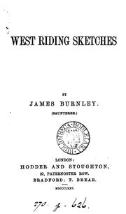 Cover of: West riding sketches