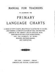 Cover of: Manual for Teachers: To Accompany Primary Language Charts : a Series of Fifty Charts ... Forming ... | 
