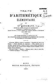 Cover of: Traité d'arithmétique élémentaire