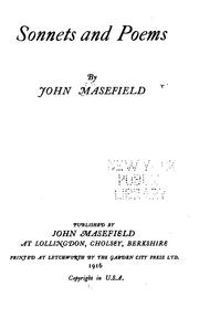 Cover of: Sonnets and Poems by John Masefield