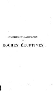 Cover of: Structures et classification des roches éruptives