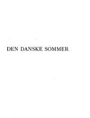Den danske sommer: en fortaelling om en ferie by Holger Theodor Rützebeck