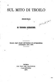 Cover of: Sul mito di Troilo by Theodor Schreiber