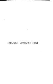 Cover of: Through Unknown Tibet