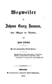 Wegweber SU Johann Georg Hamann, dem Magus im Norden by Julius Disselhoff