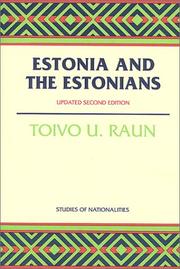 Cover of: Estonia and the Estonians by Toivo U. Raun
