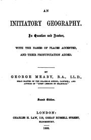 Cover of: An initiatory geography, in question and answer by George Meaby