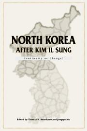 Cover of: North Korea after Kim Il Sung: continuity or change?