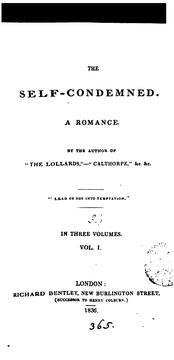 Cover of: The self-condemned, by the author of 'The Lollards'.