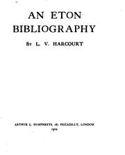 Cover of: An Eton Bibliography