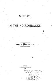Cover of: Sundays in the Adirondacks by Isaac Smithson Hartley