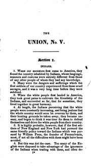 Cover of: The Union, Number Five: Containing Lessons for Reading and Spelling, with ...