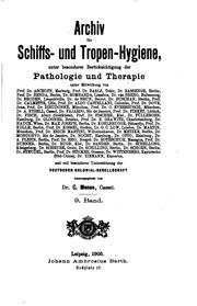 Archiv für Schiffs- und Tropen-hygiene by No name