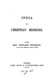 Cover of: India and Christian Missions by 
