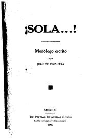 Cover of: Sola--!: Monólogo escrito