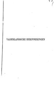 Cover of: Vaderlandsche Herinneringen