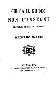Cover of: Teatro di Ferdinando Martini