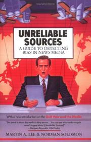 Cover of: Unreliable Sources by Martin A. Lee, Norman Solomon, Lee