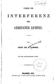 Cover of: Ueber die Interferenz des gebeugten Lichtes