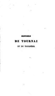 Cover of: Histoire de Tournai et du Tournésis by 