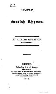 Cover of: Simple Scottish rhymes | William Finlayson