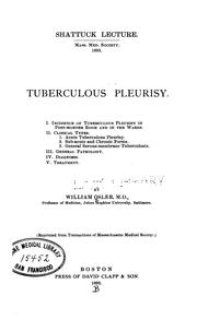 Cover of: Tuberculous Pleurisy