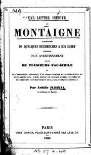 Cover of: Une lettre inédite de Montaigne à Henri IV: accompagne?e de quelques recherches a? son sujet
