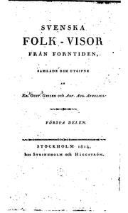 Cover of: Svenska folk-visor från forntiden by Erik Gustaf Geijer