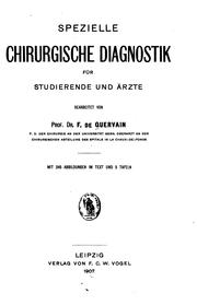 Cover of: Spezielle chirurgische Diagnostik für Studierende und Artze