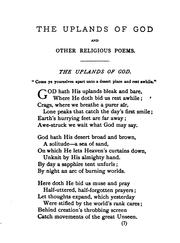Cover of: The Uplands of God and Other Religious Poems