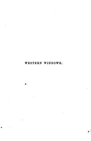 Cover of: Western Windows and Other Poems
