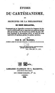 Cover of: Études du cartésianisme: ou. Principes de la philosophie de René Descartes