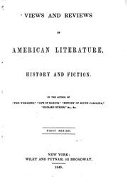 Cover of: Views and Reviews in American Literature, History and Fiction: History and ...