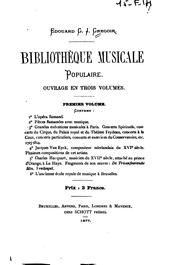 Cover of: Bibliothèque musicale populaire ... by Édouard Georges Jacques Gregoir