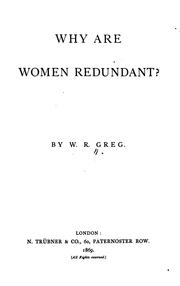 Cover of: Why are Women Redundant?