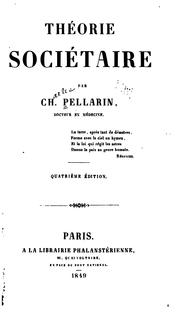 Cover of: Théorie sociétaire