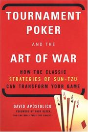 Cover of: Tournament poker and the art of war by David Apostolico
