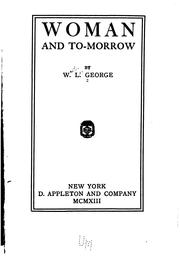 Cover of: Woman and To-morrow