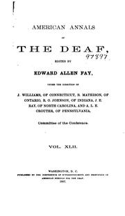 Cover of: American Annals of the Deaf