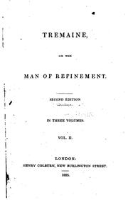 Cover of: Tremaine: Or, The Man of Refinement