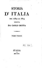 Cover of: Storia d'Italia dal 1789 al 1814: dal 1789 - al 1814