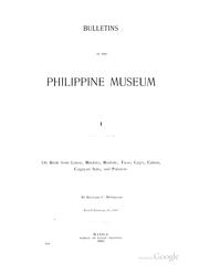 Cover of: Bulletin of the Philippine Museum