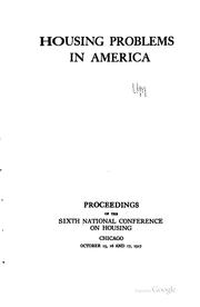 Cover of: Housing Problems in America: Proceedings | 