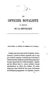 Cover of: Un officier royaliste au service de la république by 