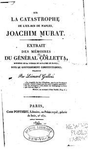 Cover of: Sur la catastrophe de l'ex-roi de Naples, Joachim Murat: extrait des ...