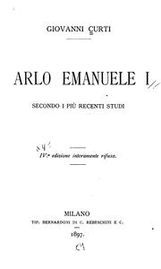 Cover of: Carlo Emanuele I. secondo i più recenti studi