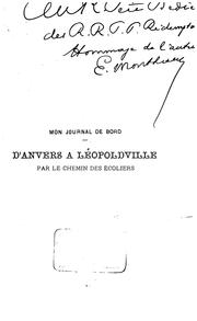 Mon journal de bord: d'Anvers à Léopoldville par le chemin des écoliers.