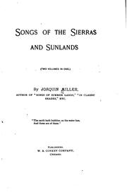 Cover of: Songs of the Sierras and Sunlands by Joaquin Miller